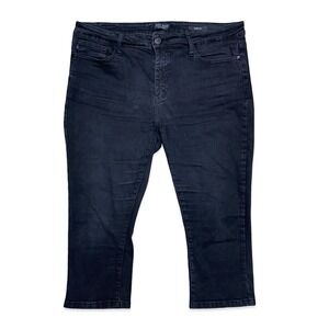 Judy Blue Capri Fit Black Denim Jeans Women's Size 15/32 Stretch (36 in Waist)